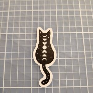 10/$10 sticker Celestial Moon Black Cat Moon Phases